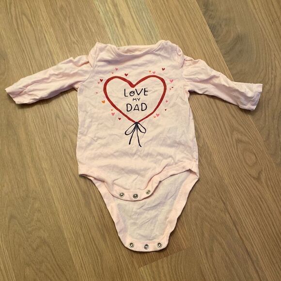 Gap love my dad long sleeve onesie 3-6M - Picture 1 of 3